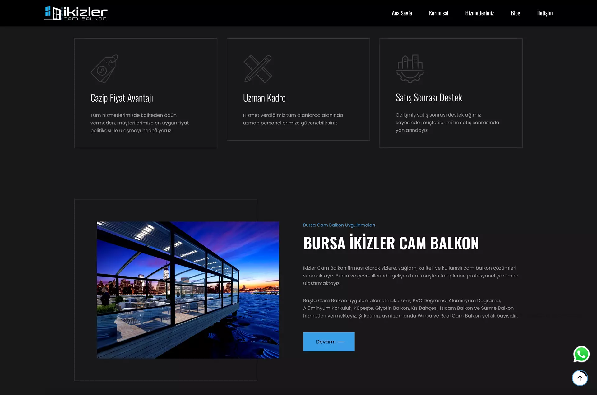 İkizler Cam Balkon Web Tasarımı