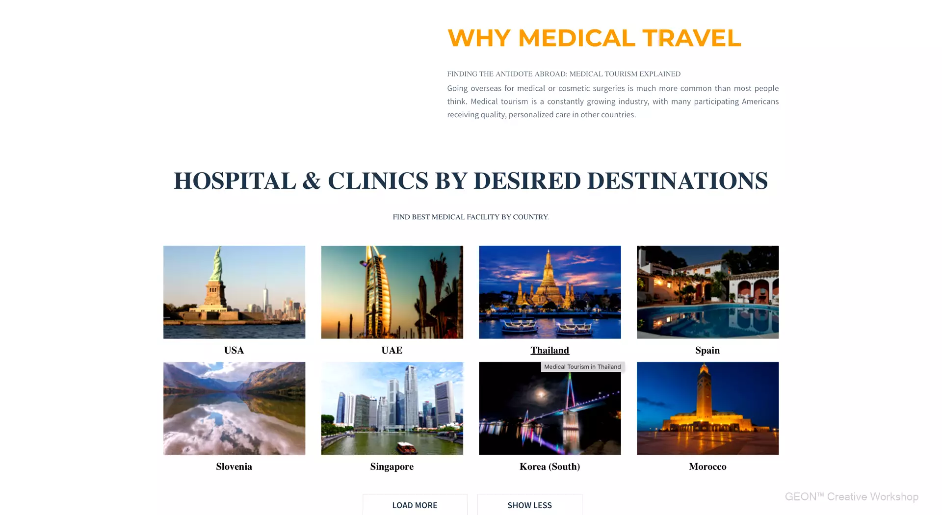 USA. Medical Tourism Web Tasarımı